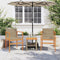 vidaXL - Tuinstoelen - 2 - st - poly - rattan - en - massief - hout - beige