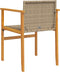 vidaXL - Tuinstoelen - 2 - st - poly - rattan - en - massief - hout - beige