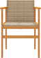 vidaXL - Tuinstoelen - 2 - st - poly - rattan - en - massief - hout - beige