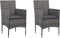 vidaXL - Tuinstoelen - 2 - st - poly - rattan - grijs
