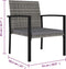 vidaXL - Tuinstoelen - 2 - st - poly - rattan - grijs