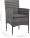 vidaXL - Tuinstoelen - 2 - st - poly - rattan - grijs