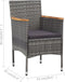 vidaXL - Tuinstoelen - 2 - st - poly - rattan - grijs
