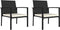 vidaXL - Tuinstoelen - 2 - st - poly - rattan - zwart