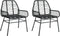 vidaXL - Tuinstoelen - 2 - st - poly - rattan - zwart