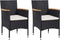 vidaXL - Tuinstoelen - 2 - st - poly - rattan - zwart