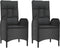 vidaXL - Tuinstoelen - 2 - st - poly - rattan - zwart