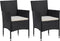 vidaXL - Tuinstoelen - 2 - st - poly - rattan - zwart
