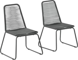 vidaXL - Tuinstoelen - 2 - st - poly - rattan - zwart