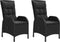 vidaXL - Tuinstoelen - 2 - st - poly - rattan - zwart