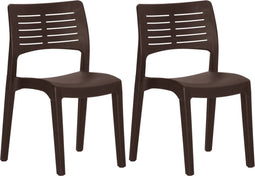 vidaXL - Tuinstoelen - 2 - st - polypropeen - mokkakleurig