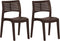 vidaXL - Tuinstoelen - 2 - st - polypropeen - mokkakleurig