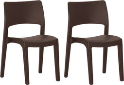 vidaXL - Tuinstoelen - 2 - st - polypropeen - mokkakleurig