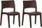 vidaXL - Tuinstoelen - 2 - st - polypropeen - mokkakleurig