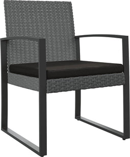 vidaXL - Tuinstoelen - 2 - st - polypropeen - rattan - donkergrijs