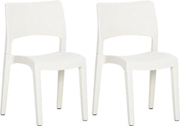 vidaXL - Tuinstoelen - 2 - st - polypropeen - wit