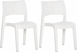 vidaXL - Tuinstoelen - 2 - st - polypropeen - wit