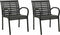 vidaXL - Tuinstoelen - 2 - st - staal - en - HKC - zwart