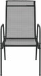 vidaXL - Tuinstoelen - 2 - st - staal - en - textileen - zwart