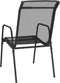 vidaXL - Tuinstoelen - 2 - st - staal - en - textileen - zwart