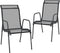 vidaXL - Tuinstoelen - 2 - st - staal - en - textileen - zwart
