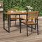 vidaXL - Tuinstoelen - 2 - st - stapelbaar - massief - acaciahout - en - metaal