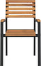 vidaXL - Tuinstoelen - 2 - st - stapelbaar - massief - acaciahout - en - metaal