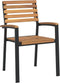vidaXL - Tuinstoelen - 2 - st - stapelbaar - massief - acaciahout - en - metaal