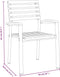 vidaXL - Tuinstoelen - 2 - st - stapelbaar - massief - acaciahout - en - metaal