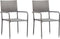 vidaXL - Tuinstoelen - 2 - st - stapelbaar - poly - rattan - grijs