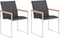 vidaXL - Tuinstoelen - 2 - st - textileen - en - roestvrij - staal - grijs