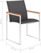 vidaXL - Tuinstoelen - 2 - st - textileen - en - roestvrij - staal - grijs