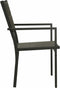 vidaXL - Tuinstoelen - 2 - st - textileen - en - staal - grijs - en - antracietkleurig
