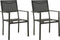 vidaXL - Tuinstoelen - 2 - st - textileen - en - staal - zwart - en - antracietkleurig