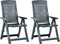 vidaXL - Tuinstoelen - 2 - st - verstelbaar - kunststof - groen