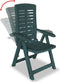vidaXL - Tuinstoelen - 2 - st - verstelbaar - kunststof - groen