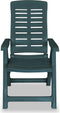 vidaXL - Tuinstoelen - 2 - st - verstelbaar - kunststof - groen
