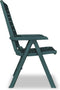 vidaXL - Tuinstoelen - 2 - st - verstelbaar - kunststof - groen