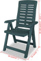 vidaXL - Tuinstoelen - 2 - st - verstelbaar - kunststof - groen
