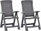 vidaXL - Tuinstoelen - 2 - st - verstelbaar - kunststof - mokka