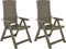 vidaXL - Tuinstoelen - 2 - st - verstelbaar - kunststof - mokka