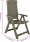 vidaXL - Tuinstoelen - 2 - st - verstelbaar - kunststof - mokka