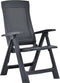 vidaXL - Tuinstoelen - 2 - st - verstelbaar - kunststof - antracietkleurig