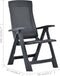 vidaXL - Tuinstoelen - 2 - st - verstelbaar - kunststof - antracietkleurig