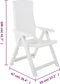 vidaXL - Tuinstoelen - 2 - st - verstelbaar - kunststof - wit