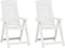 vidaXL - Tuinstoelen - 2 - st - verstelbaar - kunststof - wit
