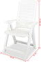 vidaXL - Tuinstoelen - 2 - st - verstelbaar - kunststof - wit