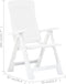 vidaXL - Tuinstoelen - 2 - st - verstelbaar - kunststof - wit