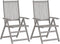 vidaXL - Tuinstoelen - 2 - st - verstelbaar - massief - acaciahout - grijs