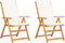 vidaXL - Tuinstoelen - 2 - st - verstelbaar - massief - acaciahout - bruin